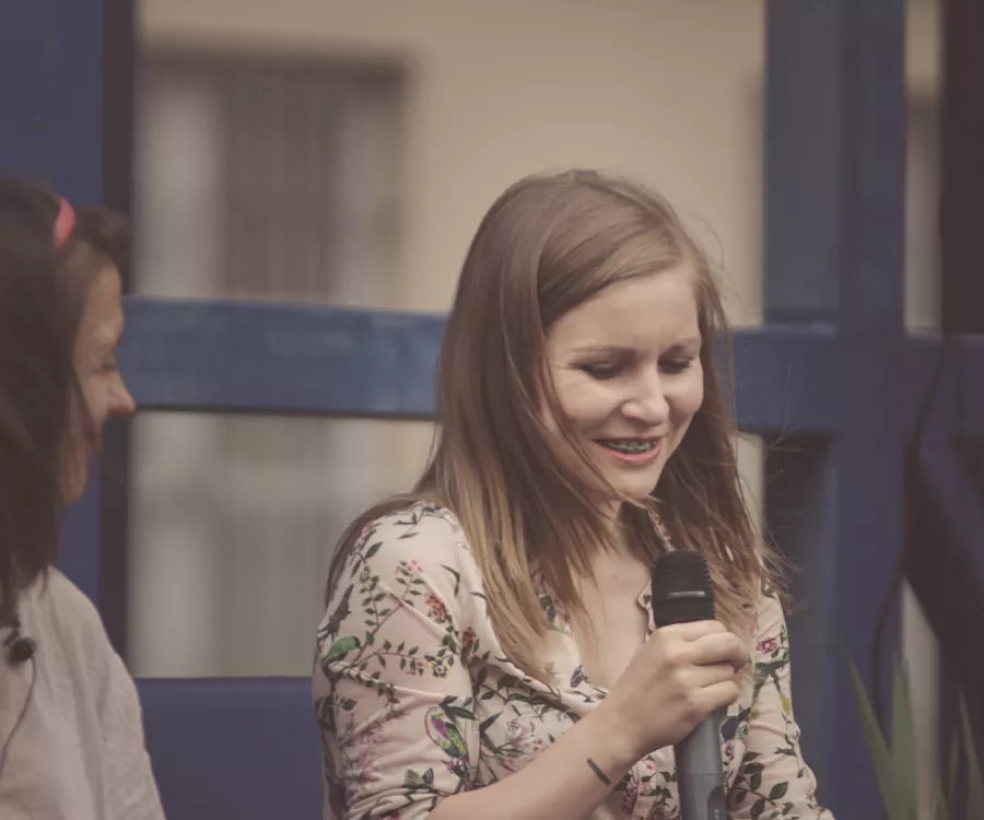 Fotografia ze spotkania z Dorota Masłowską